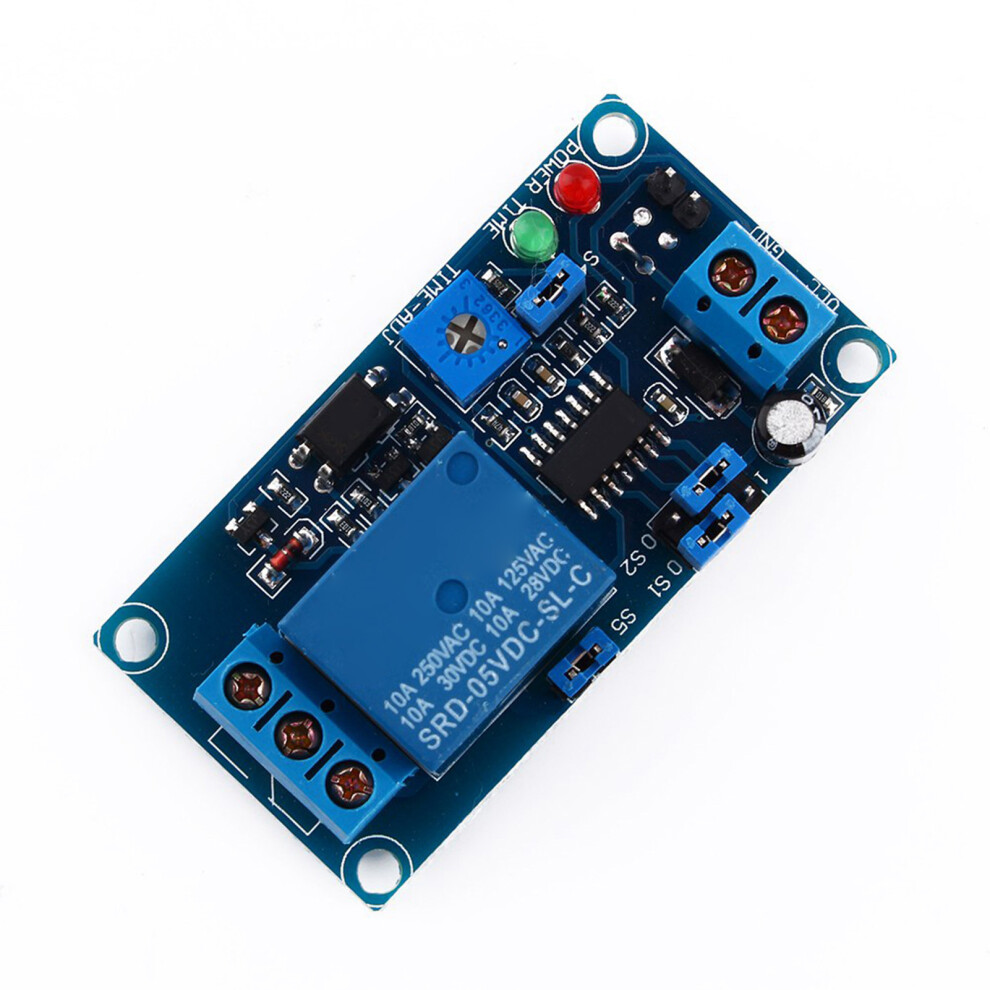 5V Reg Adjustable Delay Timer Relay Module 8 Time Ranges 56.5X29.5x18.5mm 8451341267973