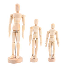 Wooden Art Class Male Manikin Figure 4.5inch Movable Wooden Model Display