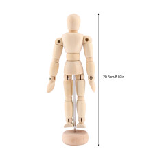 8in Art Mannequin Wooden Model - Versatile for Artists and Decor