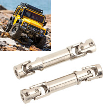 2 piezas de eje de transmisión de acero RC 41-51mm SCX24 Plateado