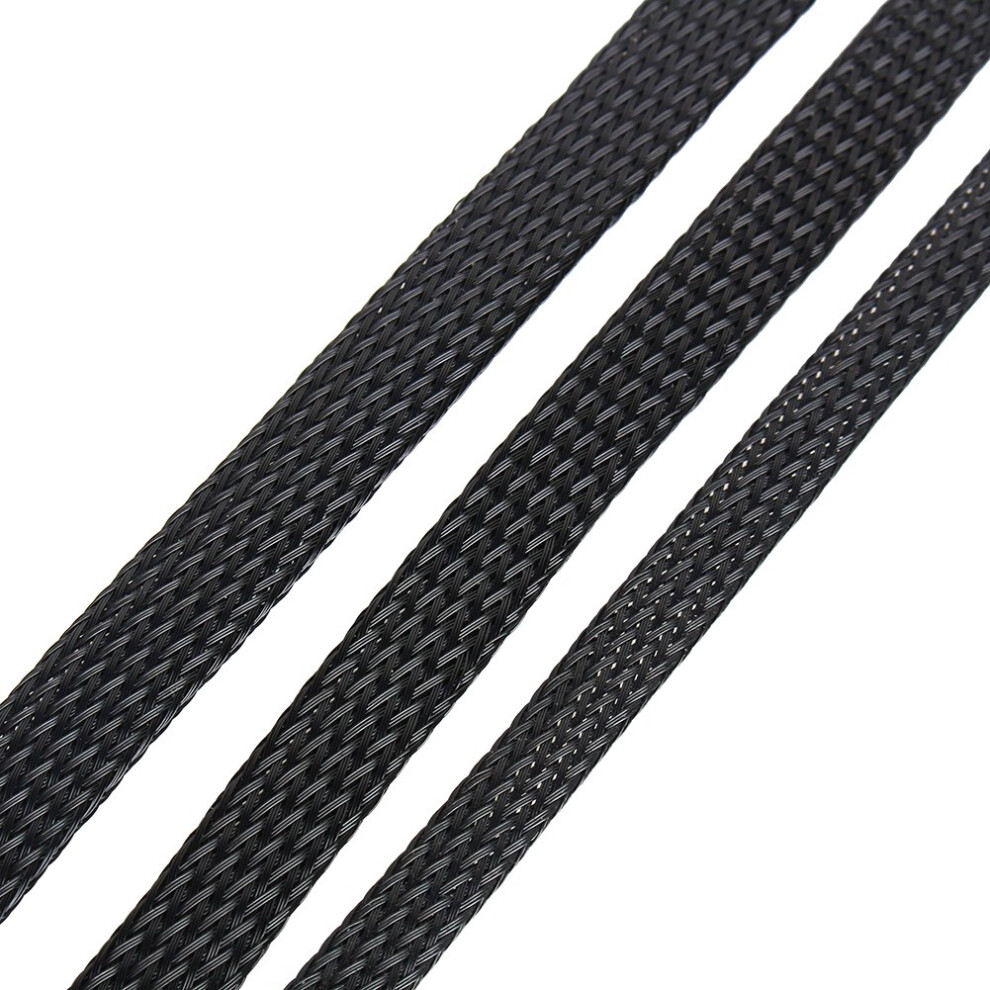 Black 10Mm 10M High Dense Expandable Pet Braided Cable Sleeving 6951341270024