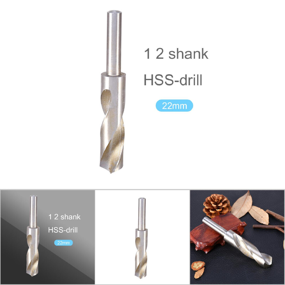 1/2'' Milling Shank 4241 Hss Blacksmiths Twist Drill Bit 22Mm Black 3701341270301
