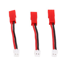 3 piezas de adaptadores PH2.0 a conector JST de 72mm negro/rojo