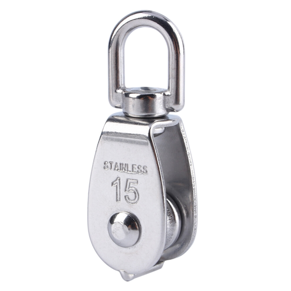 Durable M15 304 Stainless Steel Pulley Block With 360 Swivel Design 4031341270643