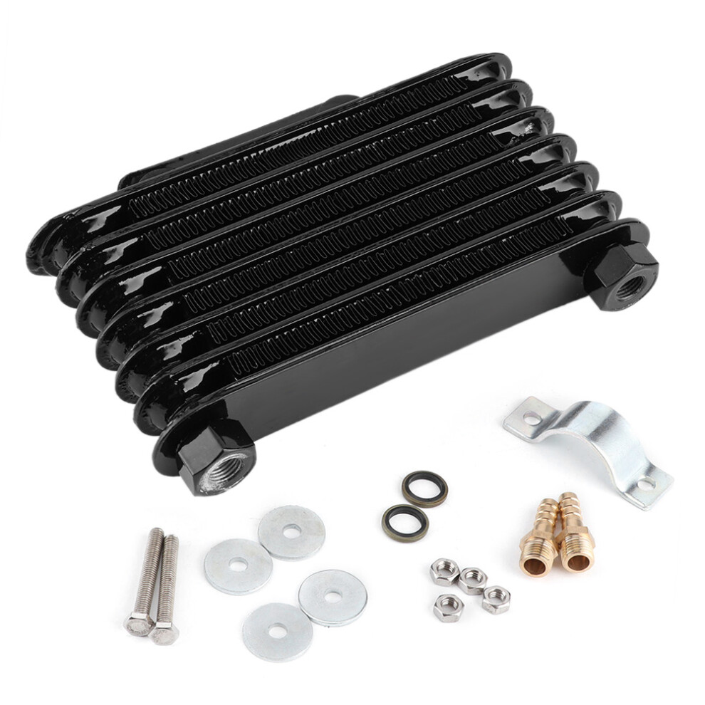 7 Row Universal Engine Oil Cooler Cooling Radiator 9121376676642