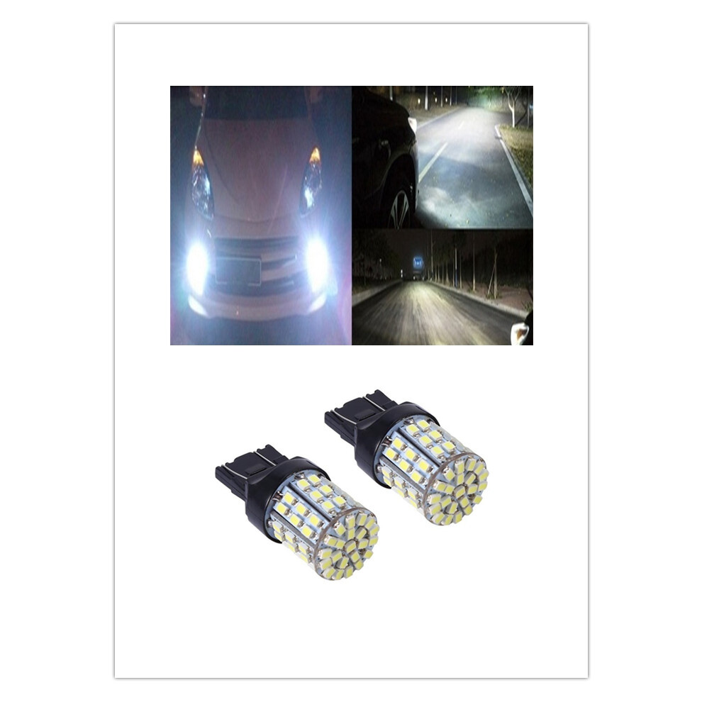 2Pcs 7443 64-Smd 6000K Led Reverse Brake Tail Bulbs White 8171341271533