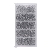 200PCS Stainless Steel Heavy Duty Split Rings 5 Sizes Fishing Tackle