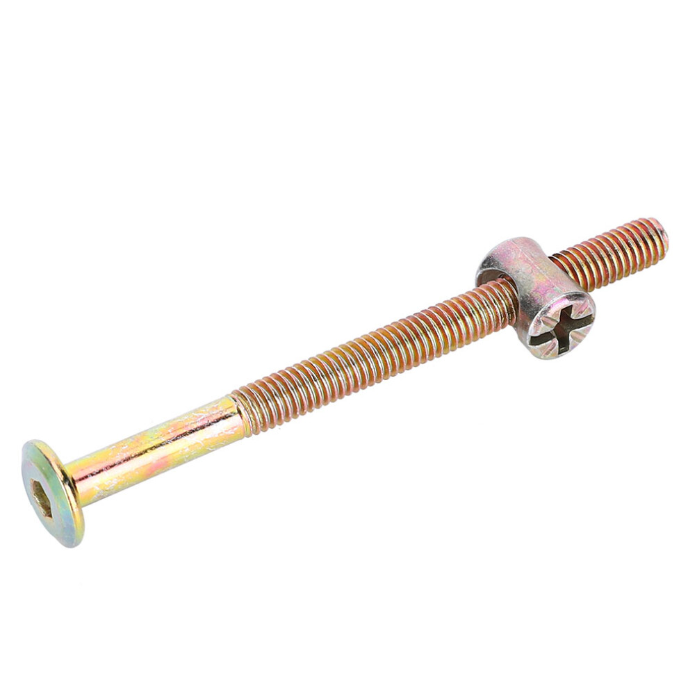 Pack Of 10 M6 Steel Furniture Bolts & Barrel Nuts Dowel Connector 150Mm 6941341275099