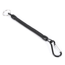 5Pcs Retractable Fishing Lanyards with Buckle, Durable Nylon, Black