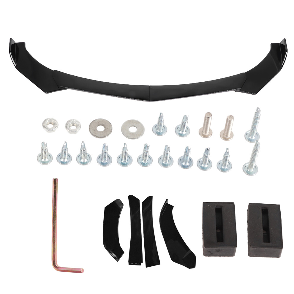 Front Bumper Lip Splitte Body Kit Spoiler Glossy Black 9121376677533