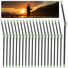 30 Pcs Anti Tangle Fishing Tube Connector with Snaps 20cm for Carp Fishing, Sea Boat Tackle, Main and Branch Line Separation