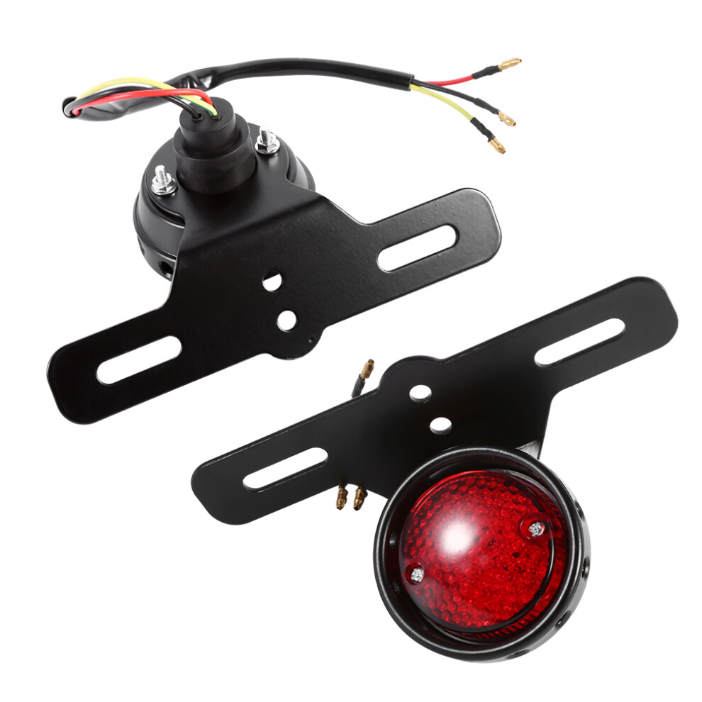 Retro Led Rear Tail Brake For Honda Yamaha Motorbikes Red/Light 8001341278808
