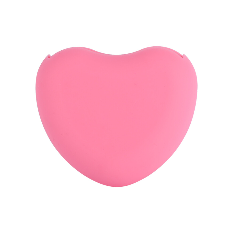 Pink Silicone Heart Finger Glove For Makeup Brushes & Sponges Washing Scrubber