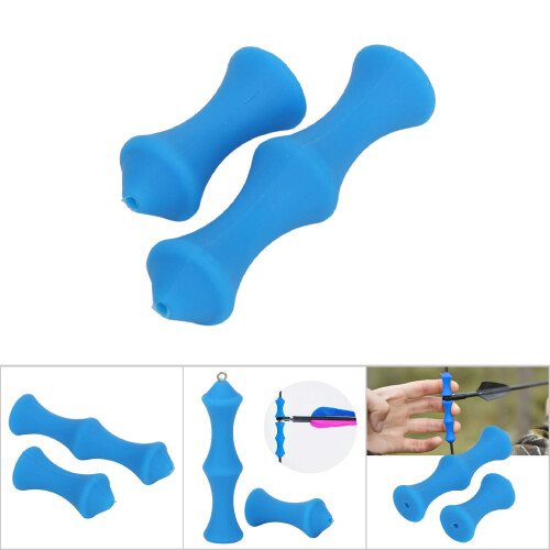Archery Silicone Bowstring Finger Protectors Blue Pack of 1 Easy to Use 2