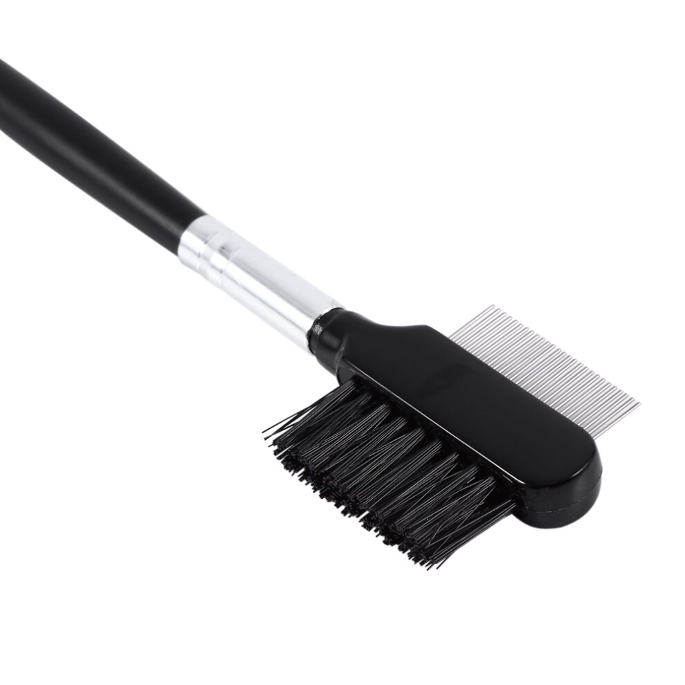 High Quality Wood Handle Double Head Eyebrow & Lash Comb 19.6cm