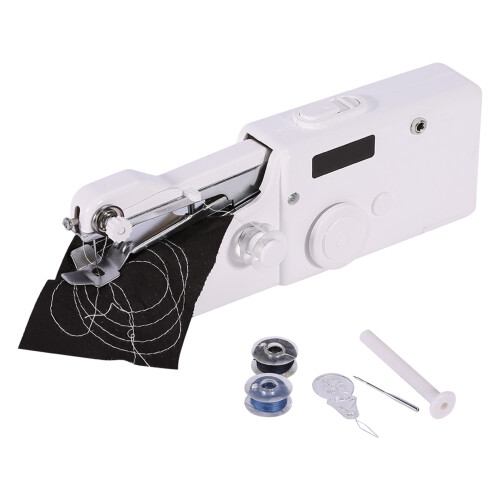 Portable Handheld Sewing Machine 20.7*7.3*3.4cm White, Battery Operated 1