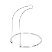 Short U-Shaped Stainless Steel Reel Rack with Round Base Lightweight Silver