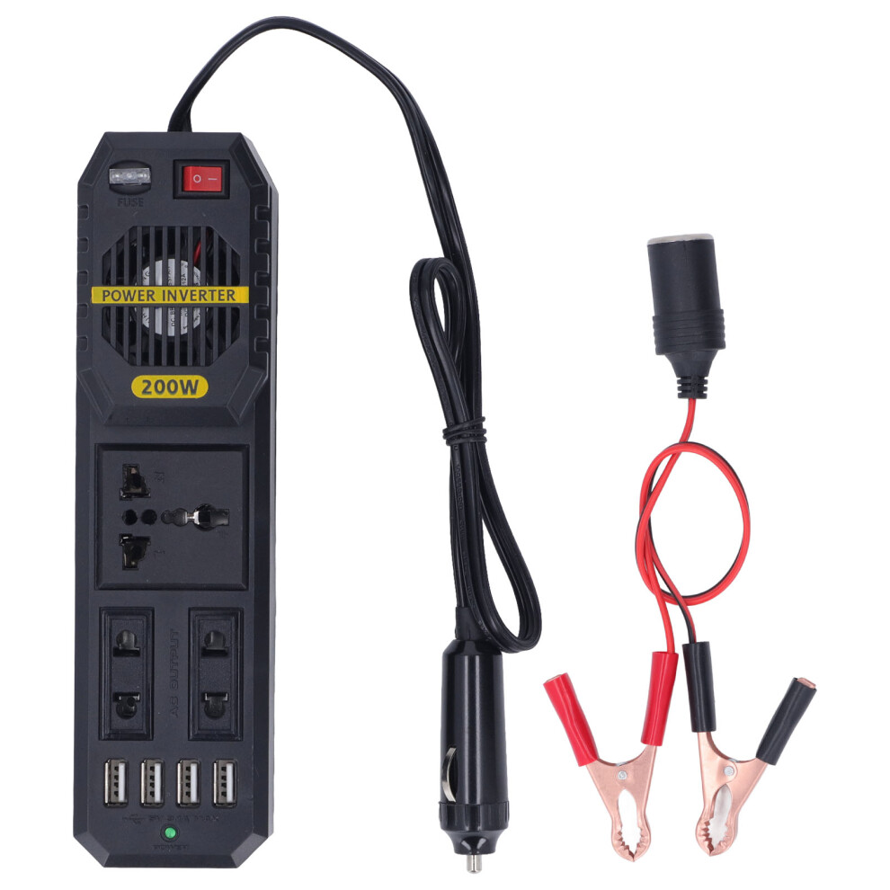 Car Power Inverter 200W 12V to 220V PWM Modified