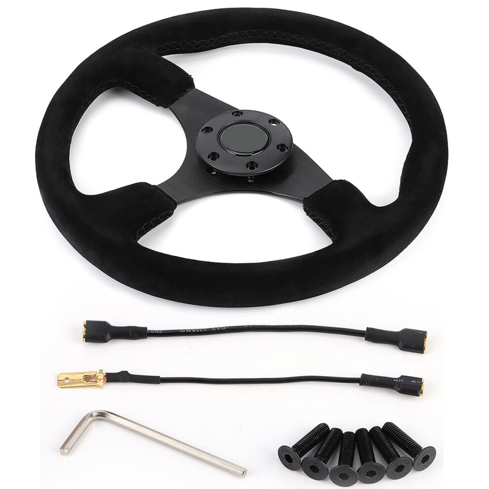 14In/350Mm For Style 6ÂBolt Suede Racing Black 9121376679056