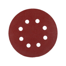 125mm Red Buffing Pads with 8 Hole Grit Sanding Discs 150#