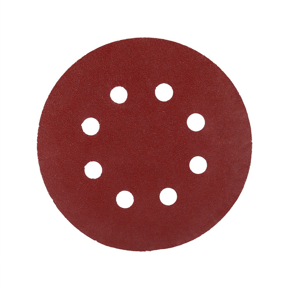 125Mm Red Buffing Pads With 8 Hole Grit Sanding Discs 150# 7611341286744