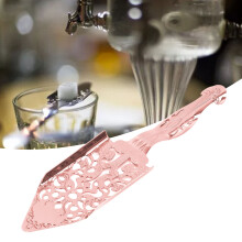 Absinthe-Filterschöpf aus Edelstahl, hohler Wermut, Cocktaillöffel, Zuckerstück-Filterlöffel für Barkeeper, Roségold