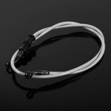 Upgrade Your Ride: 60cm Silver Braided Oil Hose for Motorcycles and Enduro