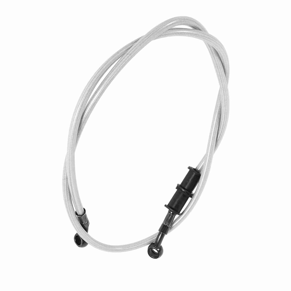 Upgrade Your Bike: 90Cm Braided Steel Brake Clutch Hose Pipe Silver 4401341290192