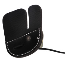 Double Layer Leather Finger Tab for Recurve Bow Shooting, 8.5x7x3.6cm