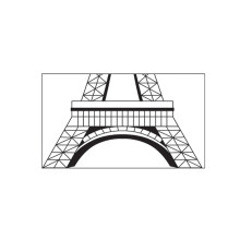 Romantic Eiffel Tower Paris Wall Decal 70x50cm Reusable DIY Art Decor