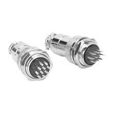 BEM20-10L Conector de aviación de 10 pines de 20 mm plateado