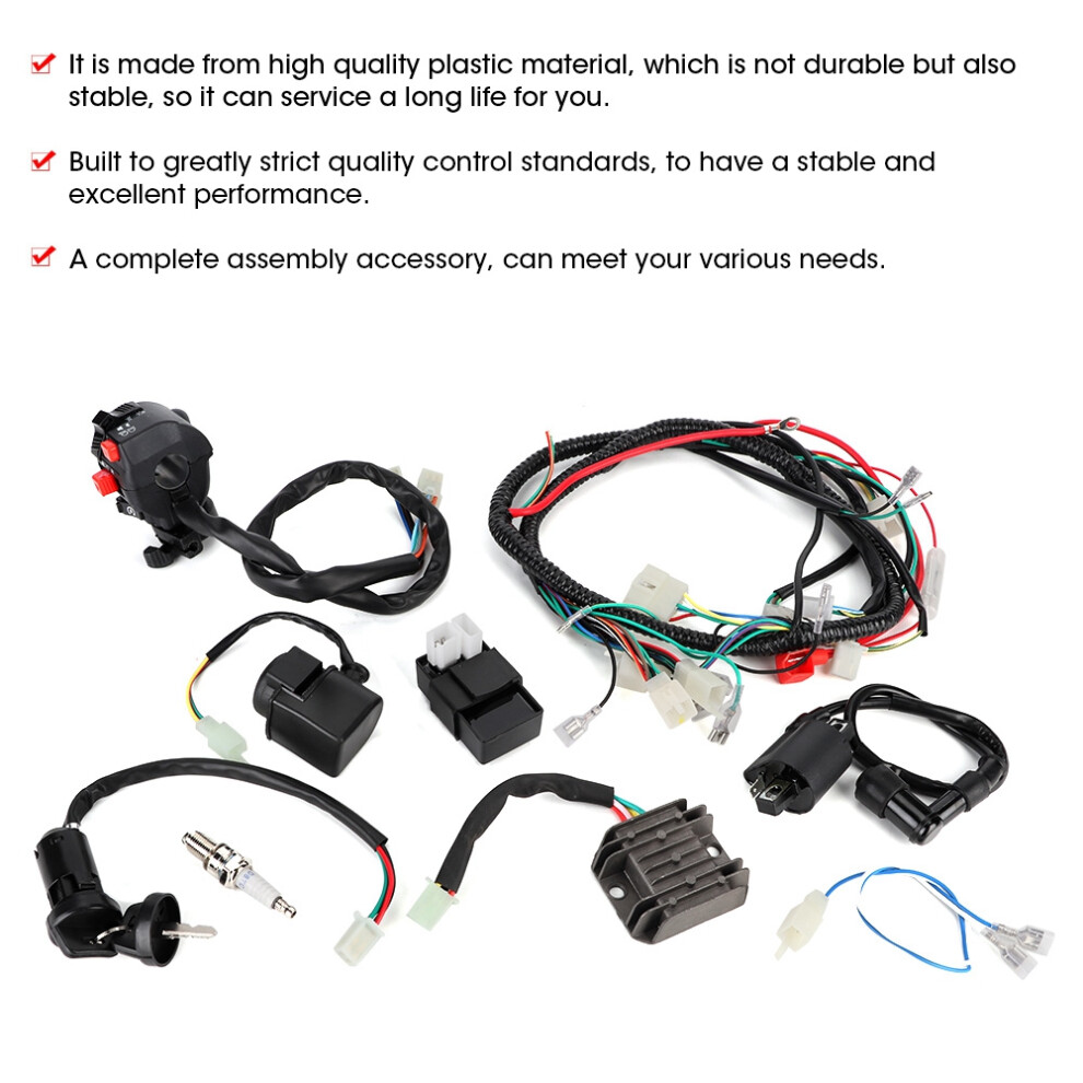 Electric Atv 200-300Cc Wire Harness Cdi Coil & Switch Assembly 5041341300485