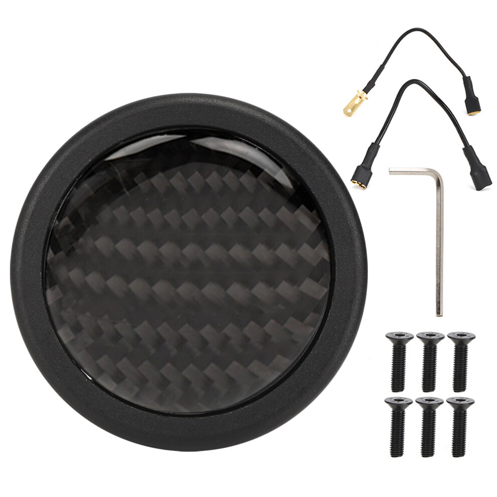 Carbon Fiber Horn Push Button For 6 Bolts For Momo 9121376682322
