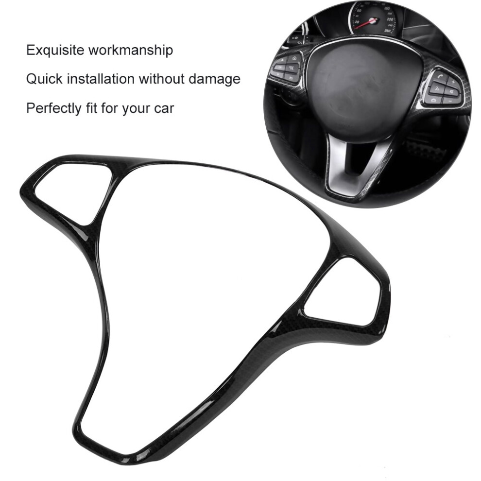 Car Carbon Fiber Style Steering Button Frame For Mercedes Benz Vito W447 2014-2017 9431341305096