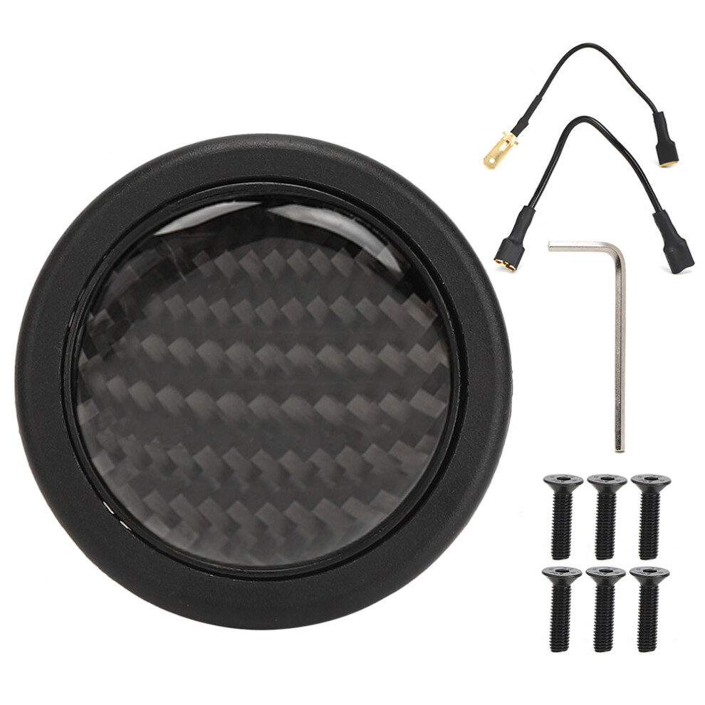 Carbon Fiber Horn Push Button For 6 Bolts For Omp 9121376682353