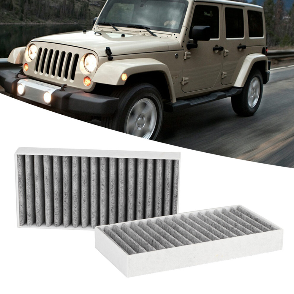 2Pcs Car Cabin Air Filter For Jeep Wrangler 3.6L, 2.8 & 3.8 V6 8411341305563