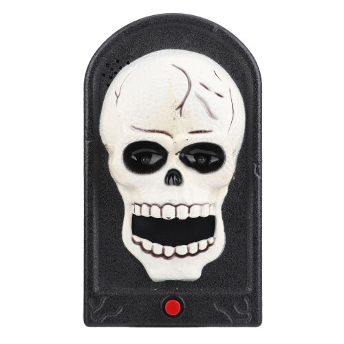 Timbre de puerta con forma de calavera de terror 19.5x11cm, 3xAAA 1