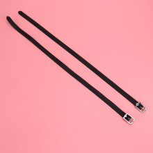 Easy Install 50cm Black Horse Spur Leather Straps with Steel Buckles
