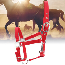 6mm Red Adjustable Horse Bridle Control Halter Riding Accessory