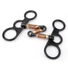 Black Stainless Steel Horse Training Bit Copper Wire Wrap 14cm, 12cm
