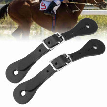 Durable Leather Spur Strap with Metal Buckle for Men - Black Horse Gear