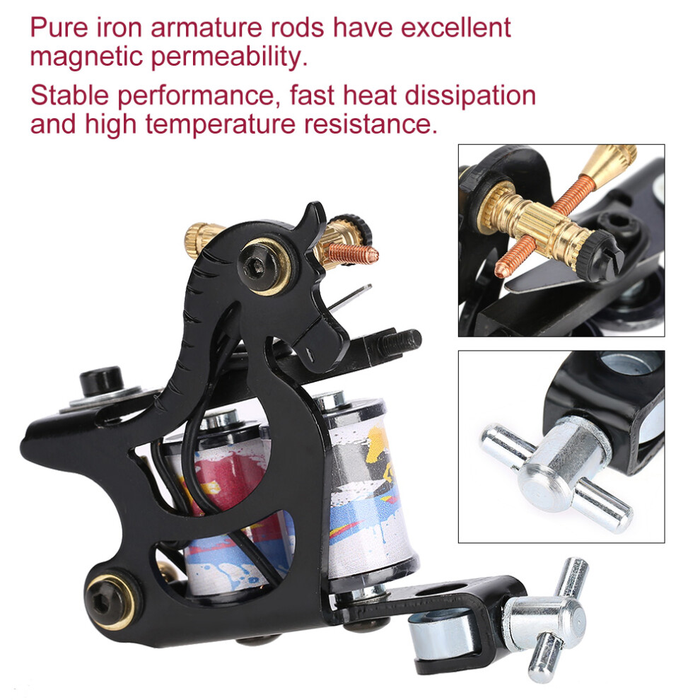 Professional Tattoo Shader Machine Alloy Frame with Copper Coils