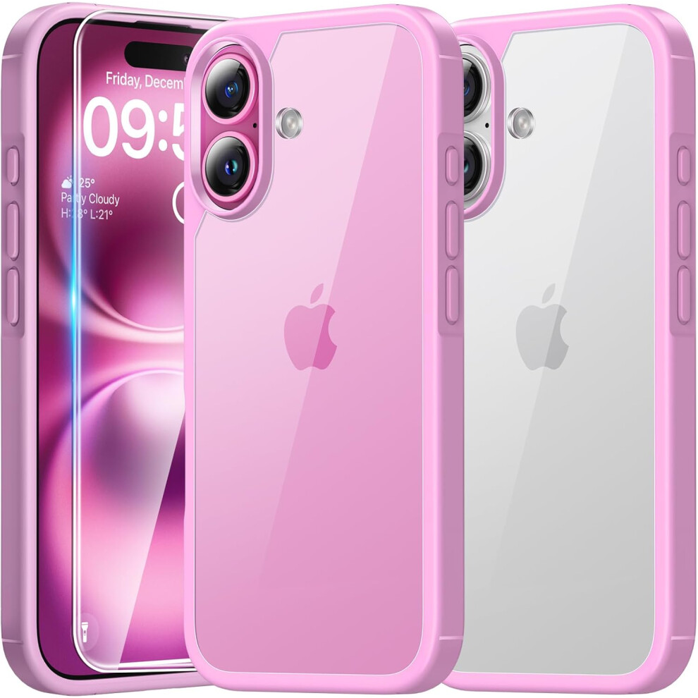 (For Iphone 13 6.1", B-Pink) For Iphone 17 Case, [Not-Yellowing] With Hd Screen Protector, [15 Ft Grade Protection] Military-Grade Protection Shockpro Multicoloured 4406703560449