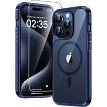 (for iPhone 14 Plus 6.7", D-Magnetic Blue) For iPhone 17 Case, [Not-Yellowing] with HD Screen Protector, [15 FT Grade Protection] Military-Grade Protection Shockproof Slim Phone Case for