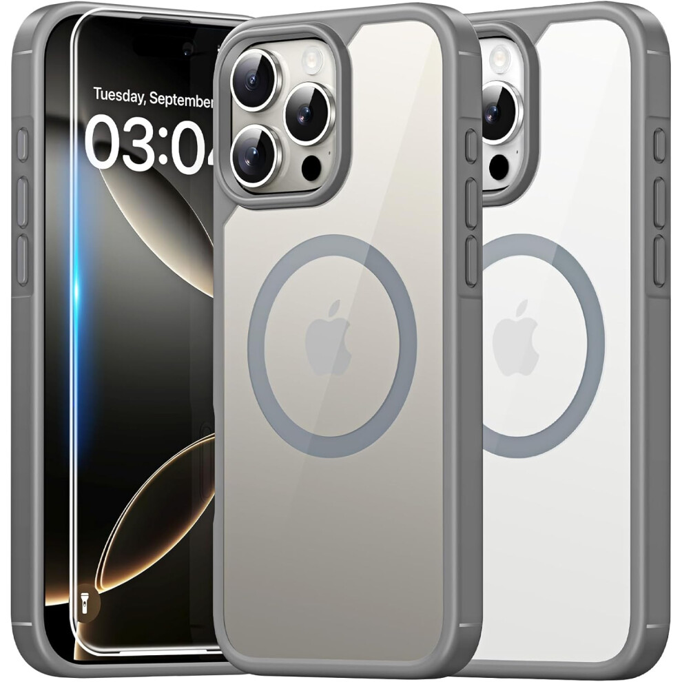 (For Iphone 15 6.1", D-Magnetic Grey) For Iphone 17 Case, [Not-Yellowing] With Hd Screen Protector, [15 Ft Grade Protection] Military-Grade Protection Multicoloured 4406703562269