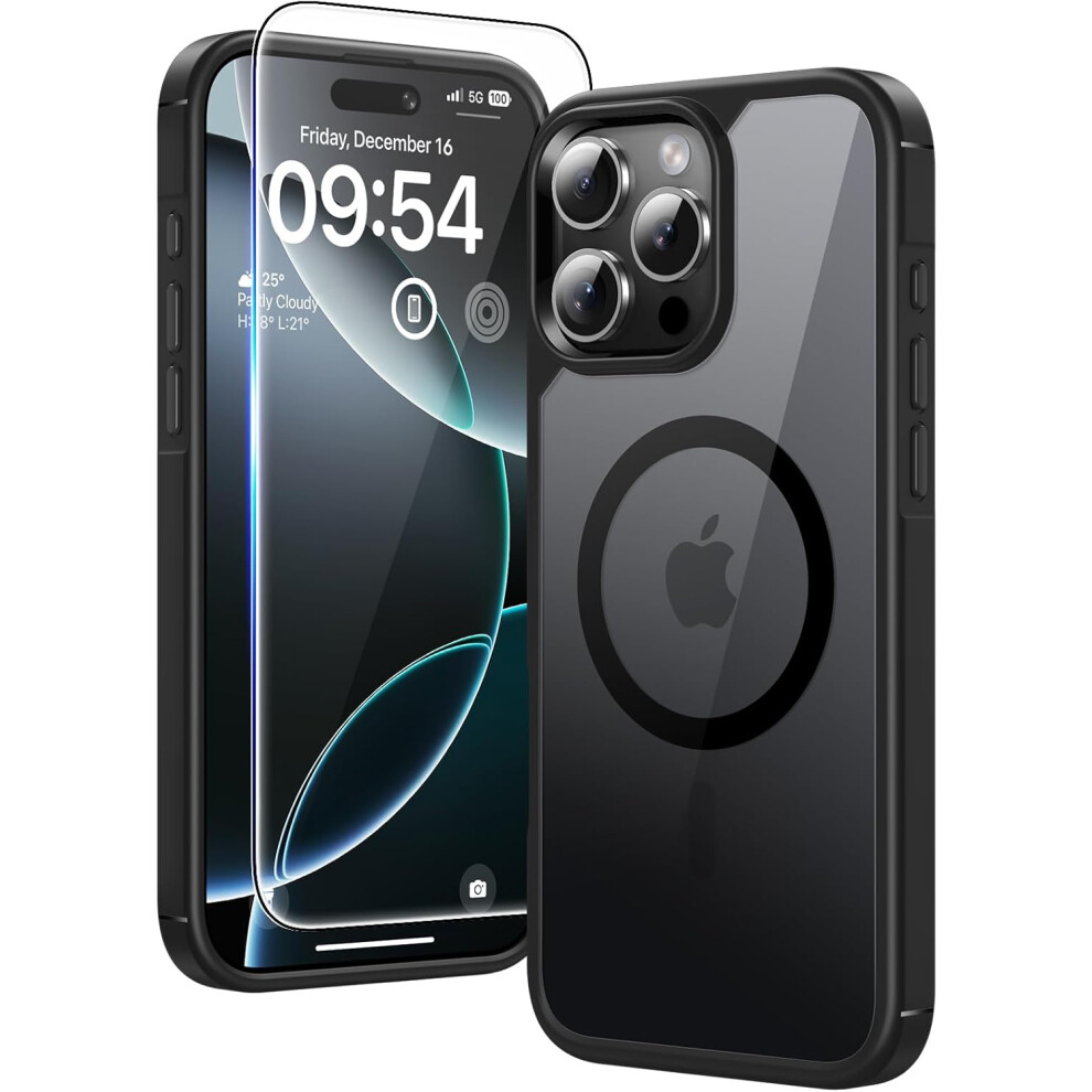 (For Iphone 15 Plus 6.7", D-Magnetic Black) For Iphone 17 Case, [Not-Yellowing] With Hd Screen Protector, [15 Ft Grade Protection] Military-Grade Prot Multicoloured 4406703562481