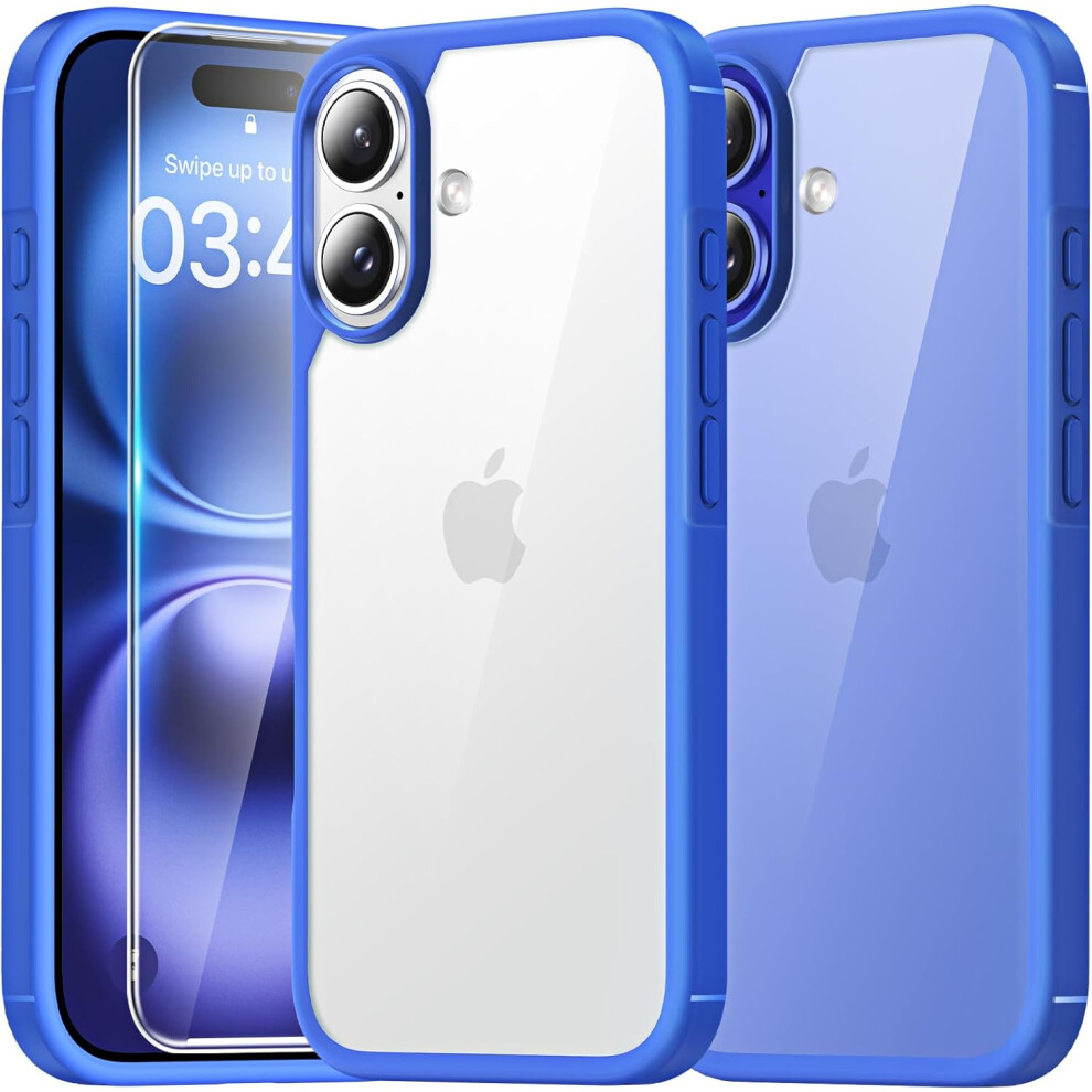 (For Iphone 15 Pro 6.1", B-Ultramarine) For Iphone 17 Case, [Not-Yellowing] With Hd Screen Protector, [15 Ft Grade Protection] Military-Grade Protecti Multicoloured 4406703562719