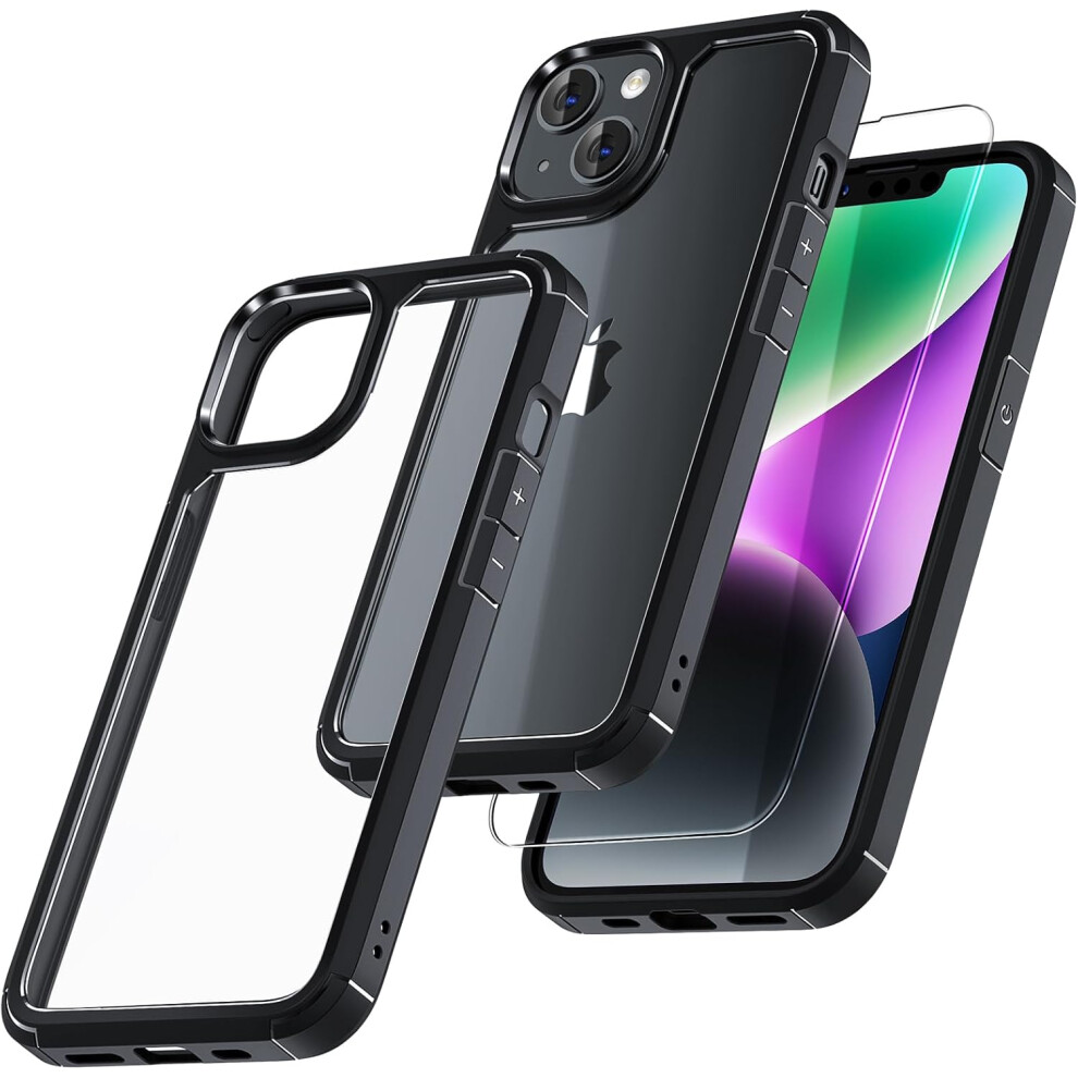 (For Iphone 16 6.1", B-Black) For Iphone 17 Case, [Not-Yellowing] With Hd Screen Protector, [15 Ft Grade Protection] Military-Grade Protection Shockpr Multicoloured 4406703563105