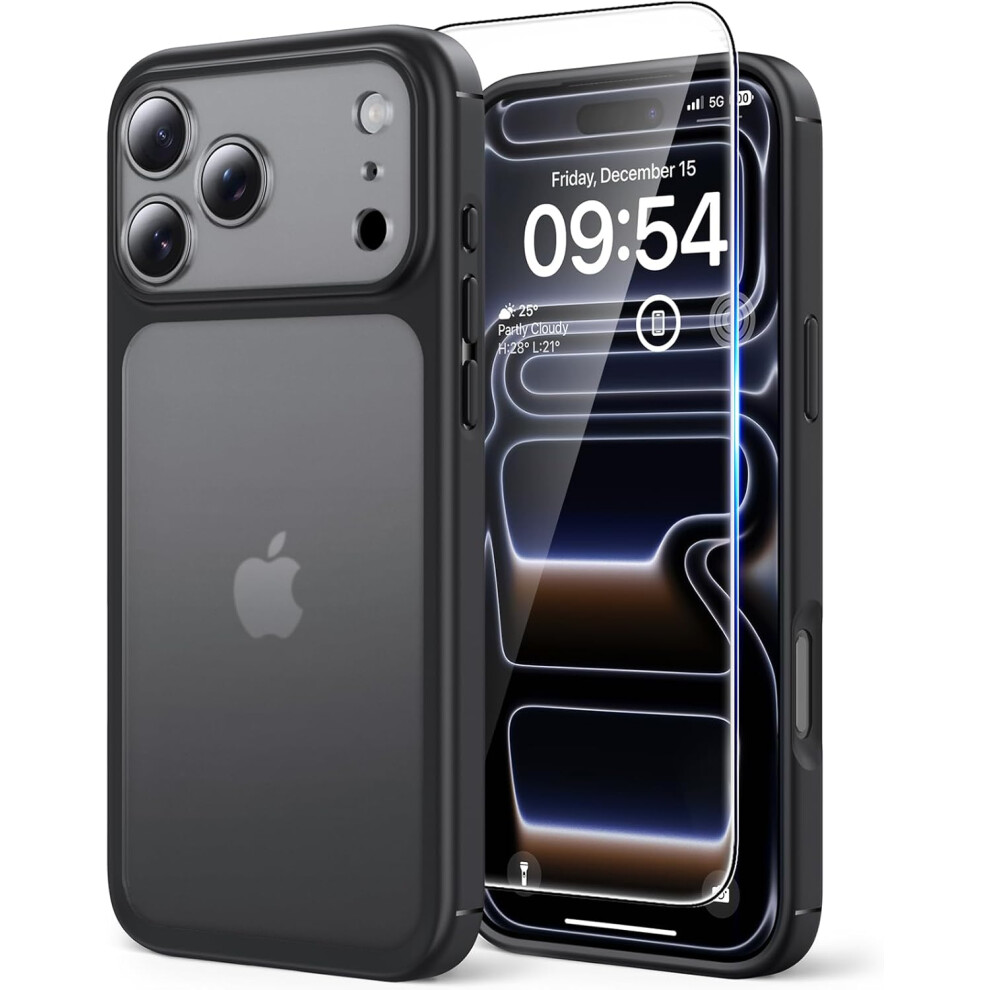 (For Iphone 16 Pro 6.3", E-Matte Black) For Iphone 17 Case, [Not-Yellowing] With Hd Screen Protector, [15 Ft Grade Protection] Military-Grade Protecti Multicoloured 4406703563785