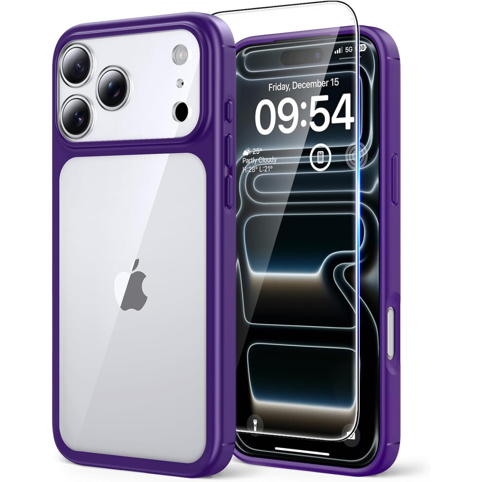(For Iphone 16E 6.1", B-Dark Purple) For Iphone 17 Case, [Not-Yellowing] With Hd Screen Protector, [15 Ft Grade Protection] Military-Grade Protection Multicoloured 4406703564133